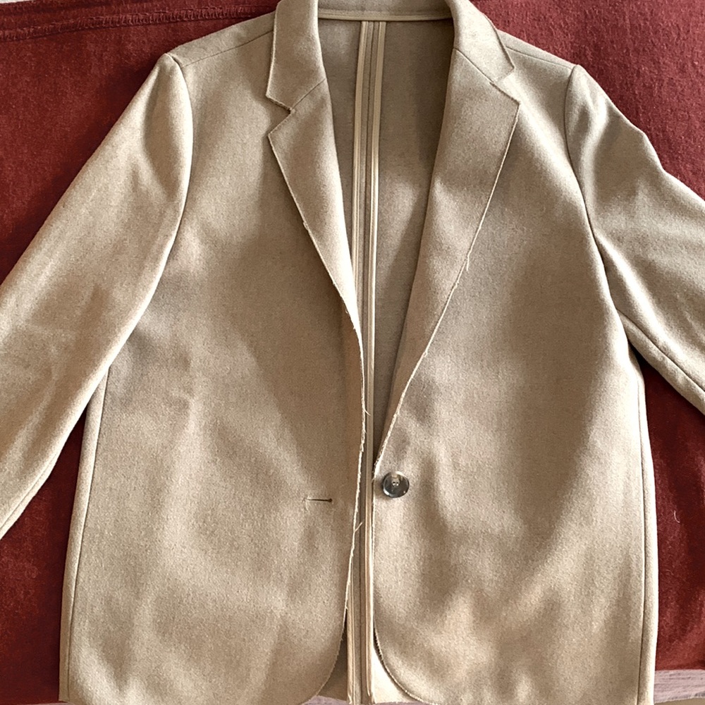 ACNE greige wool/cashmere blazer, size EU 34